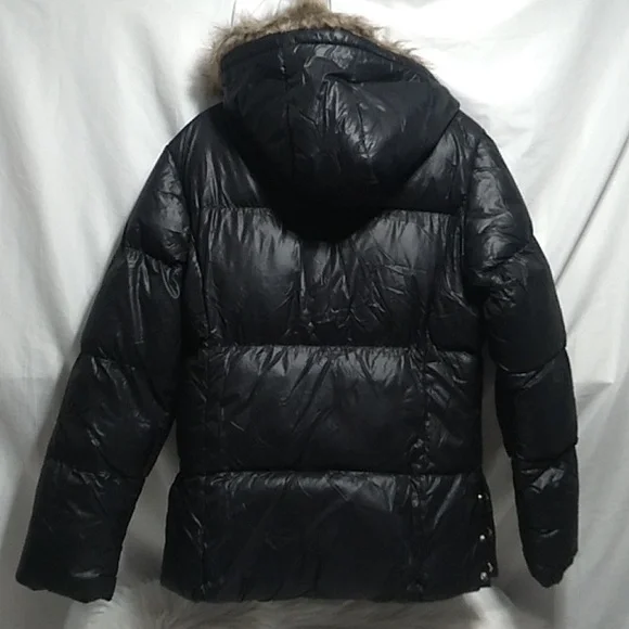 RARE! LJR JR Puffer Coat Zip/Snap Button Closure Sz.L - Picture 8 of 15